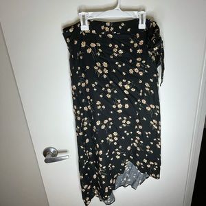 Floral wrap skirt